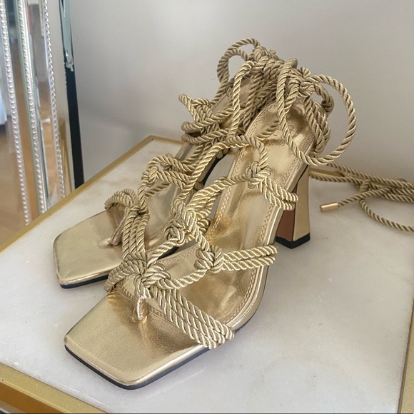ASOS Gold Rope Heels - Picture 2 of 3